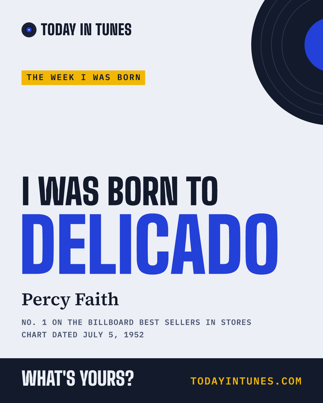 I was born to Delicado, by Percy Faith