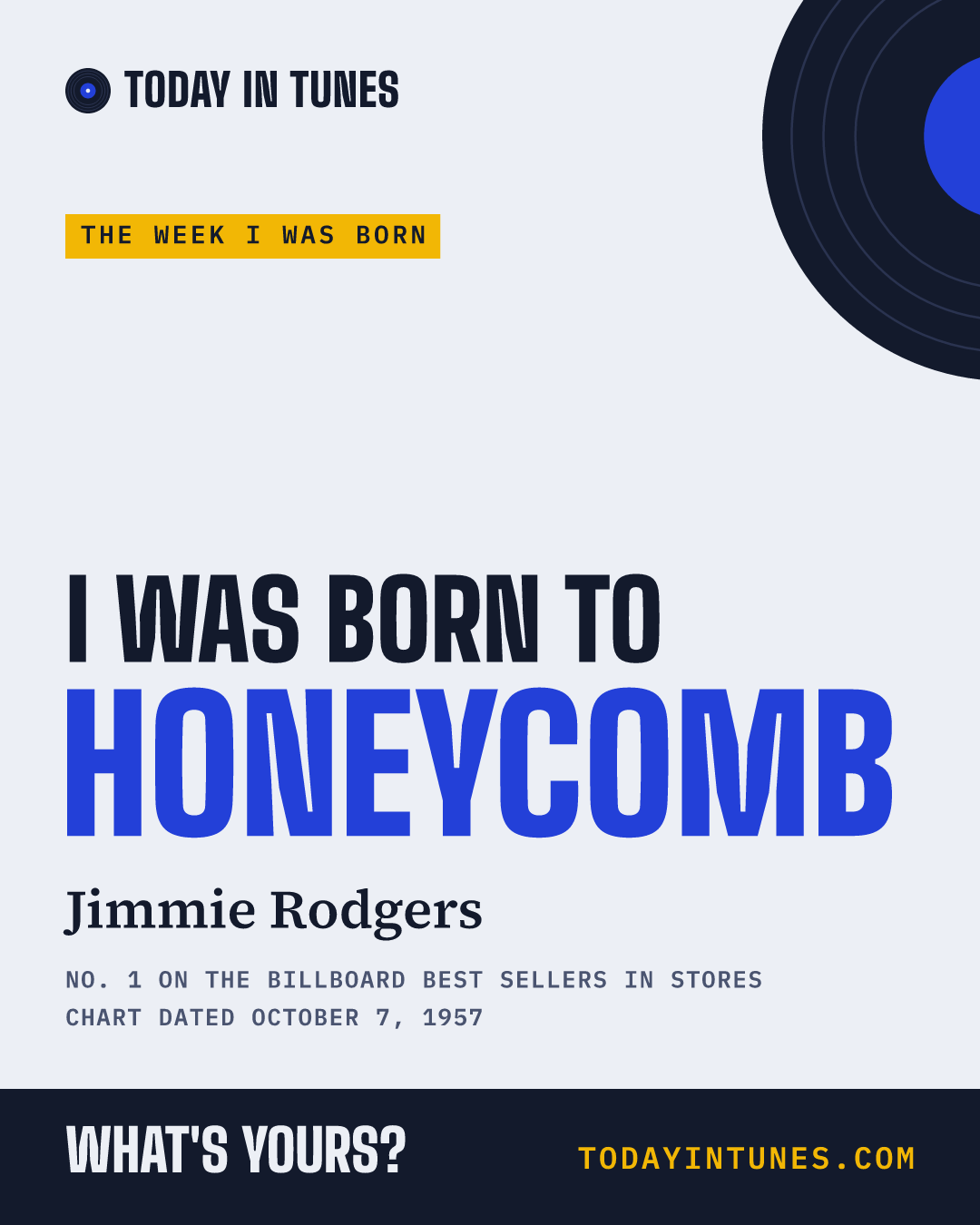 I was born to Honeycomb, by Jimmie Rodgers