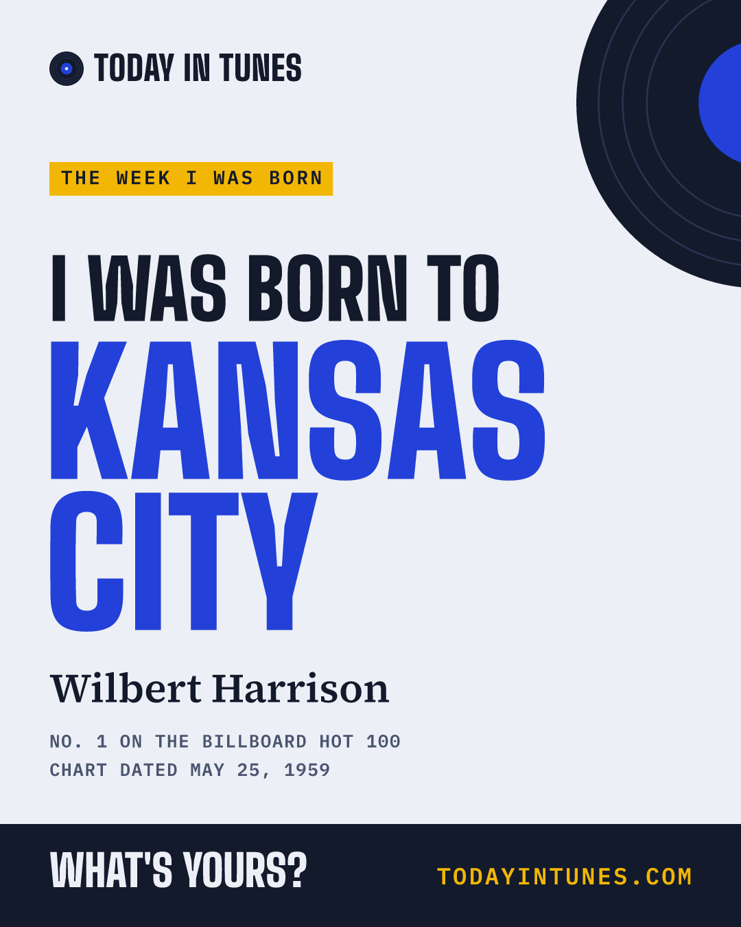 I was born to Kansas City, by Wilbert Harrison