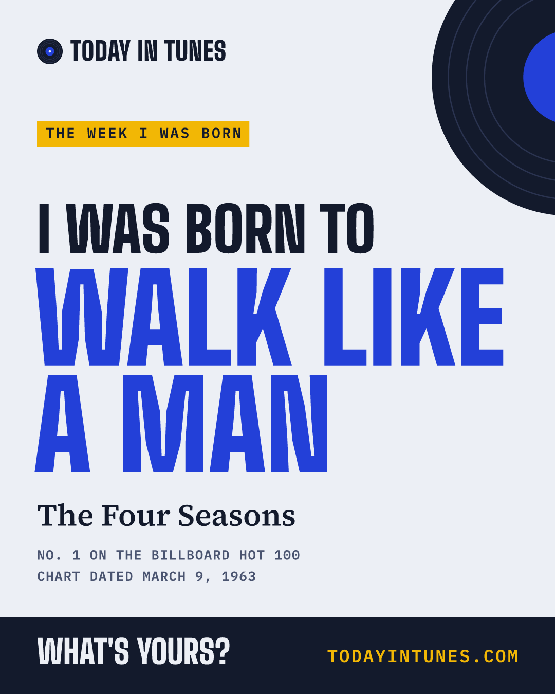 I was born to Walk Like a Man, by The Four Seasons
