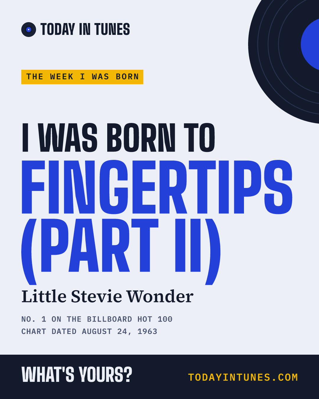 I was born to Fingertips (Part II), by Little Stevie Wonder