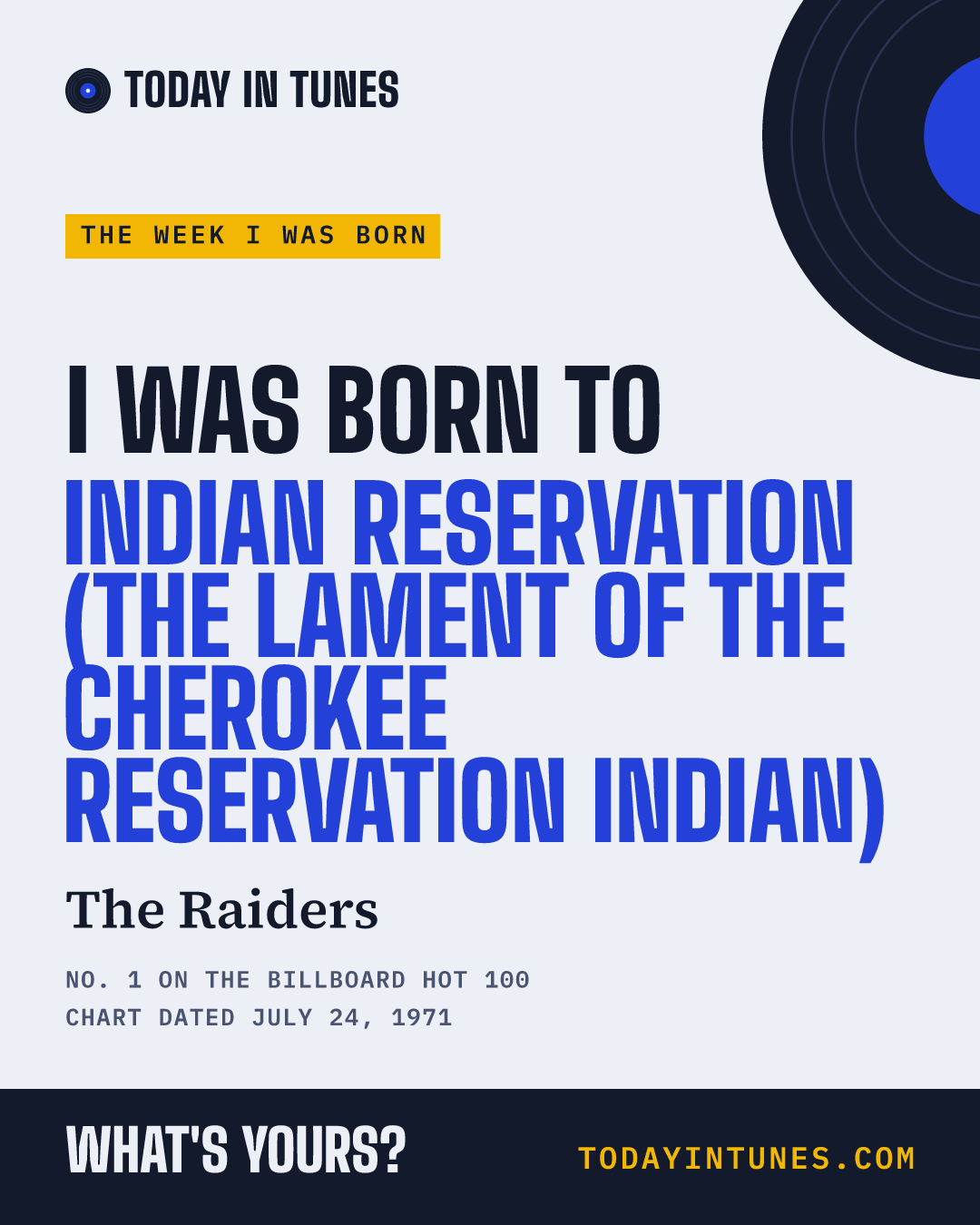 I was born to Indian Reservation (The Lament of the Cherokee Reservation Indian), by The Raiders