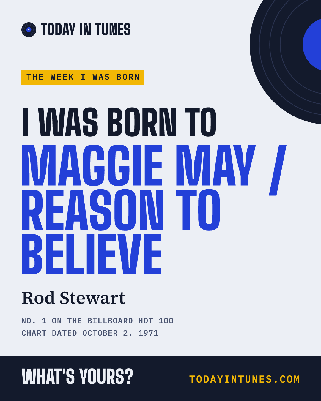 I was born to Maggie May / Reason to Believe, by Rod Stewart