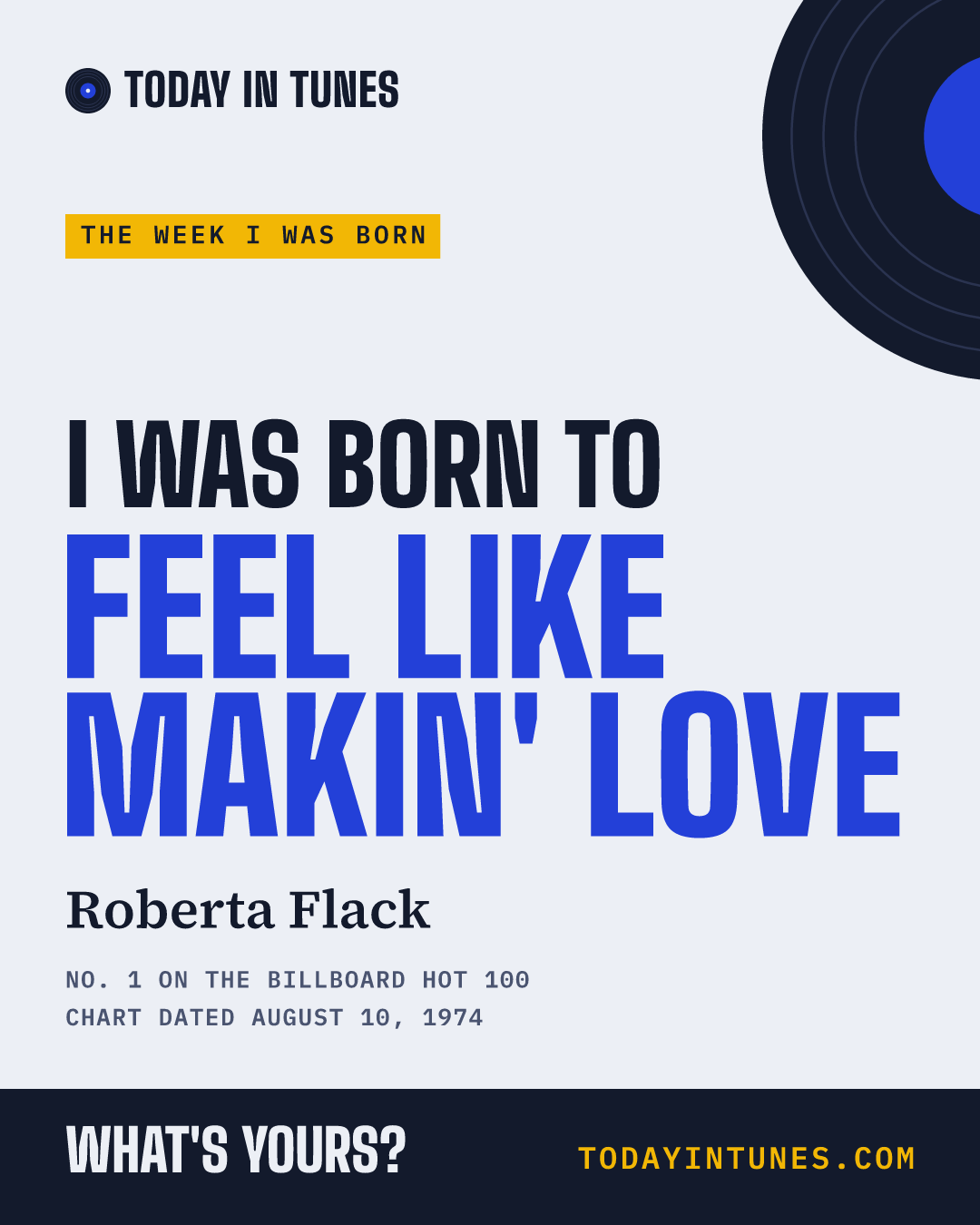I was born to Feel Like Makin' Love, by Roberta Flack