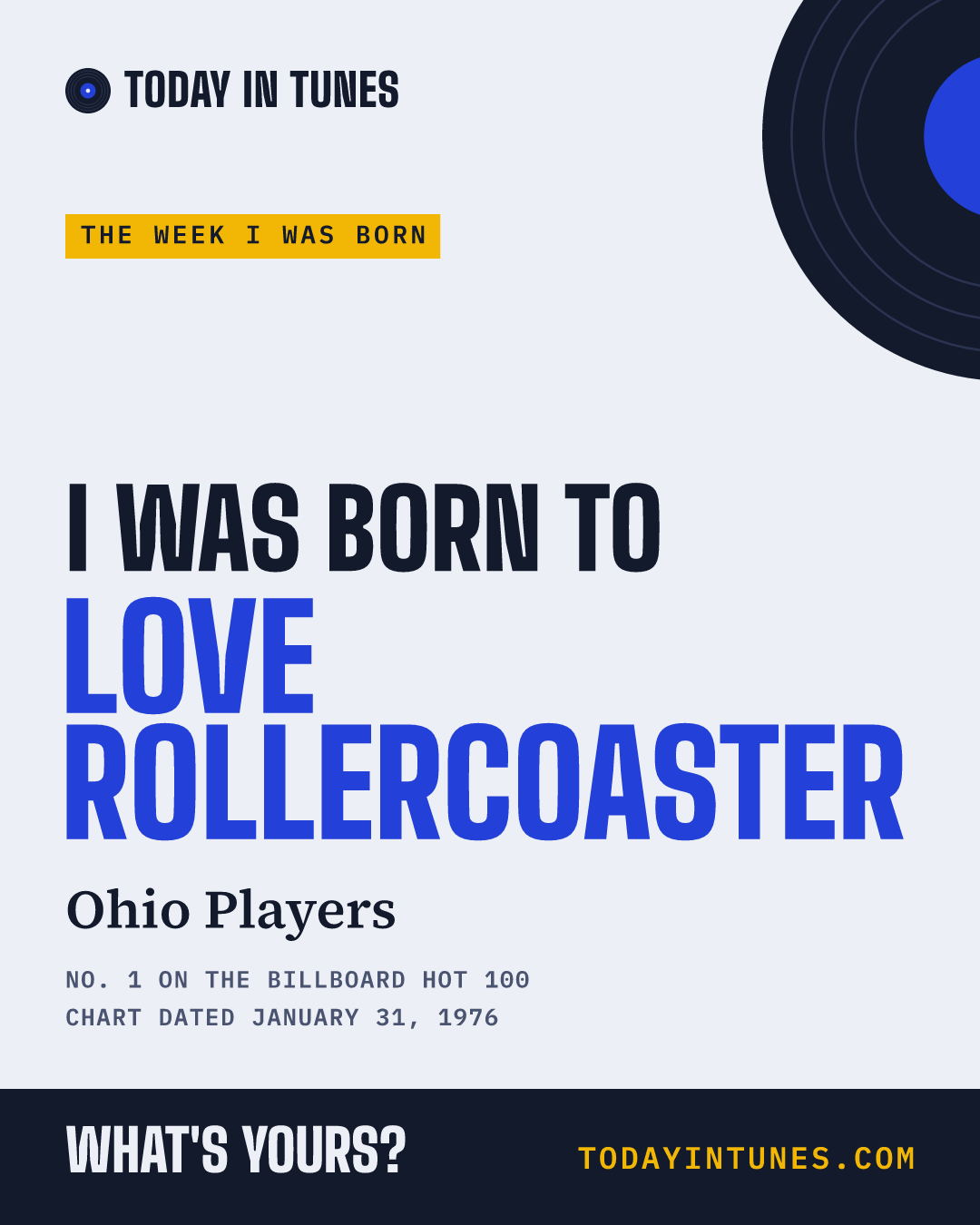 I was born to Love Rollercoaster, by Ohio Players
