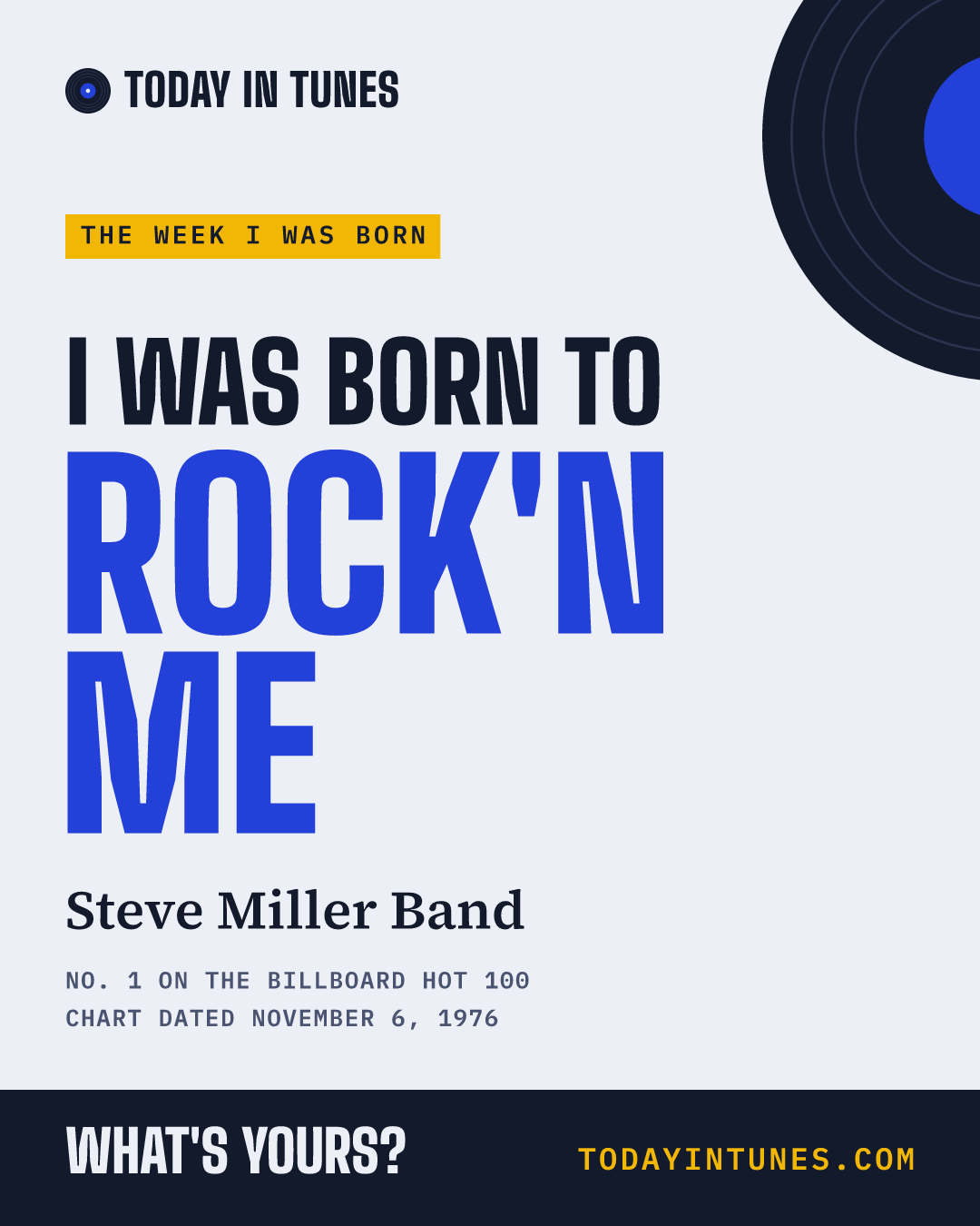 I was born to Rock'n Me, by Steve Miller Band