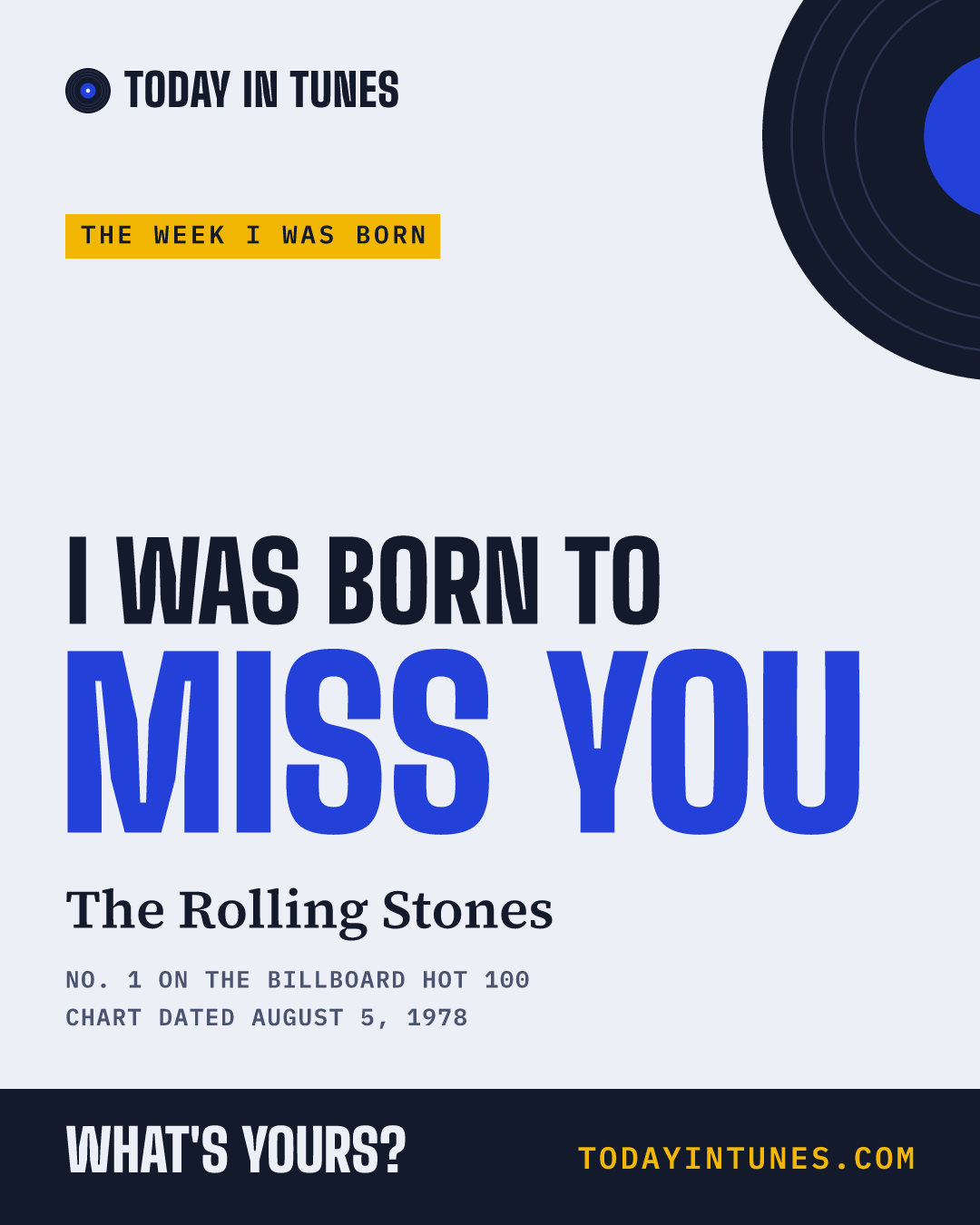 I was born to Miss You, by The Rolling Stones