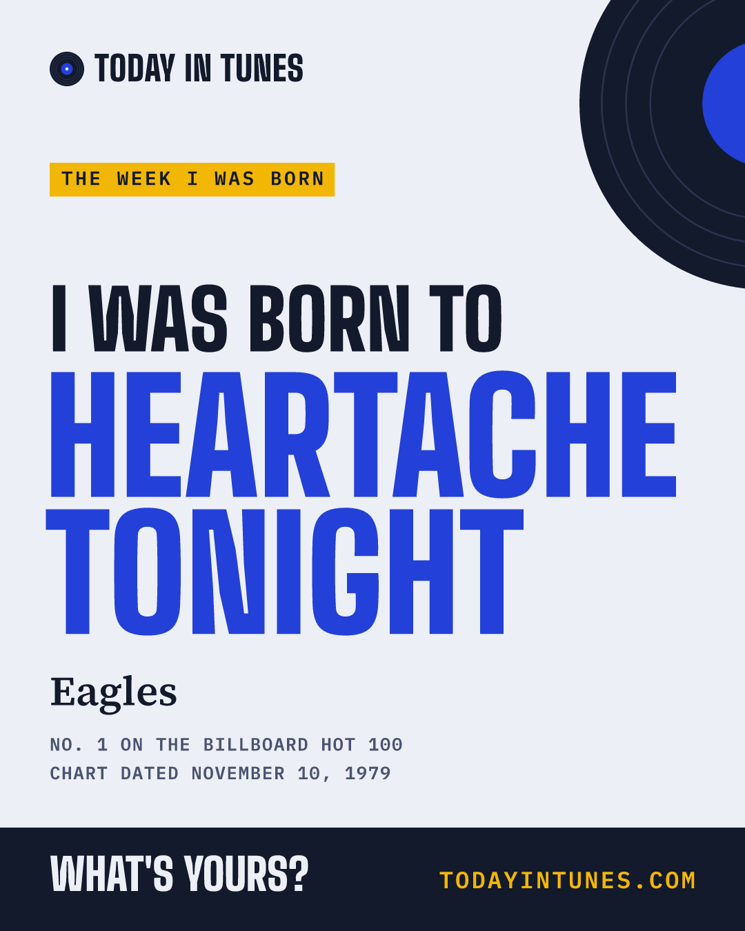 I was born to Heartache Tonight, by Eagles