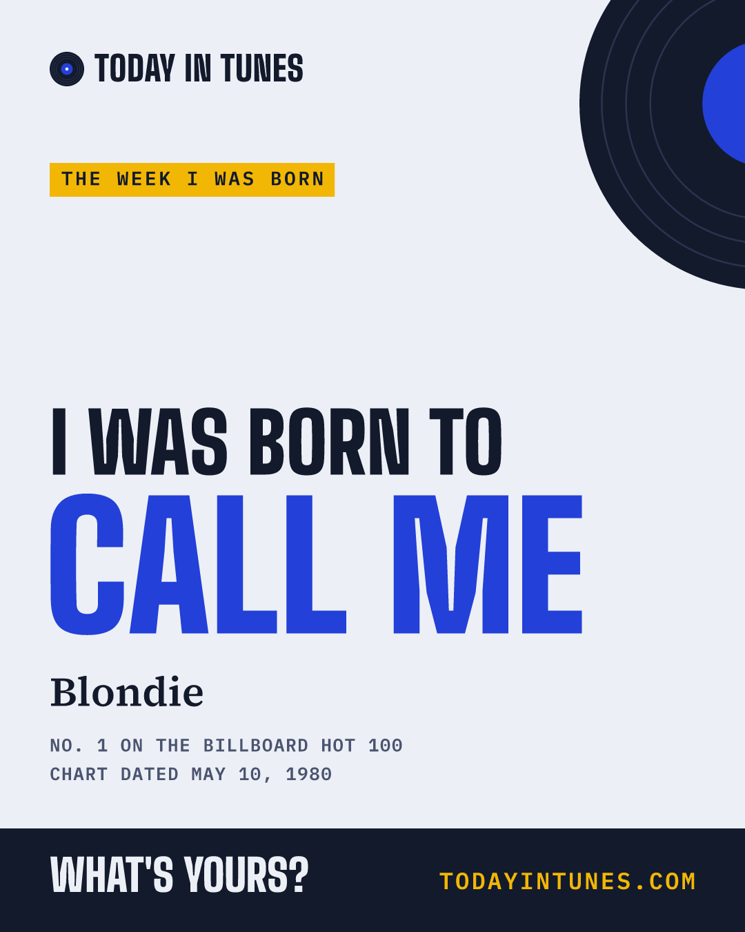 I was born to Call Me, by Blondie