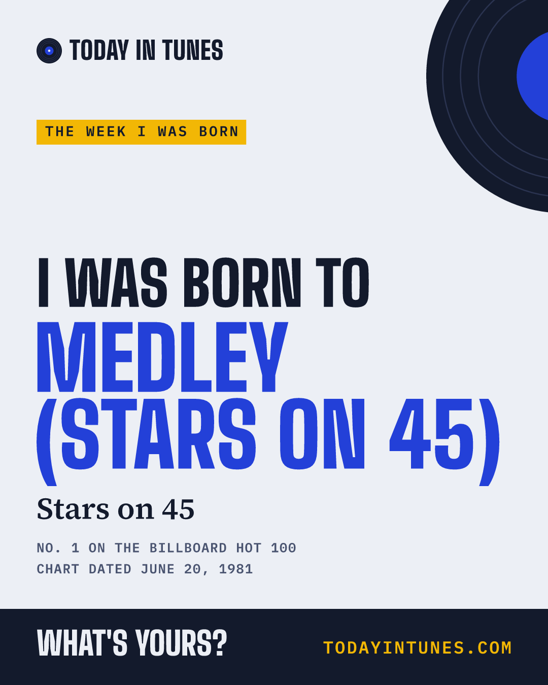 I was born to Medley (Stars on 45), by Stars on 45