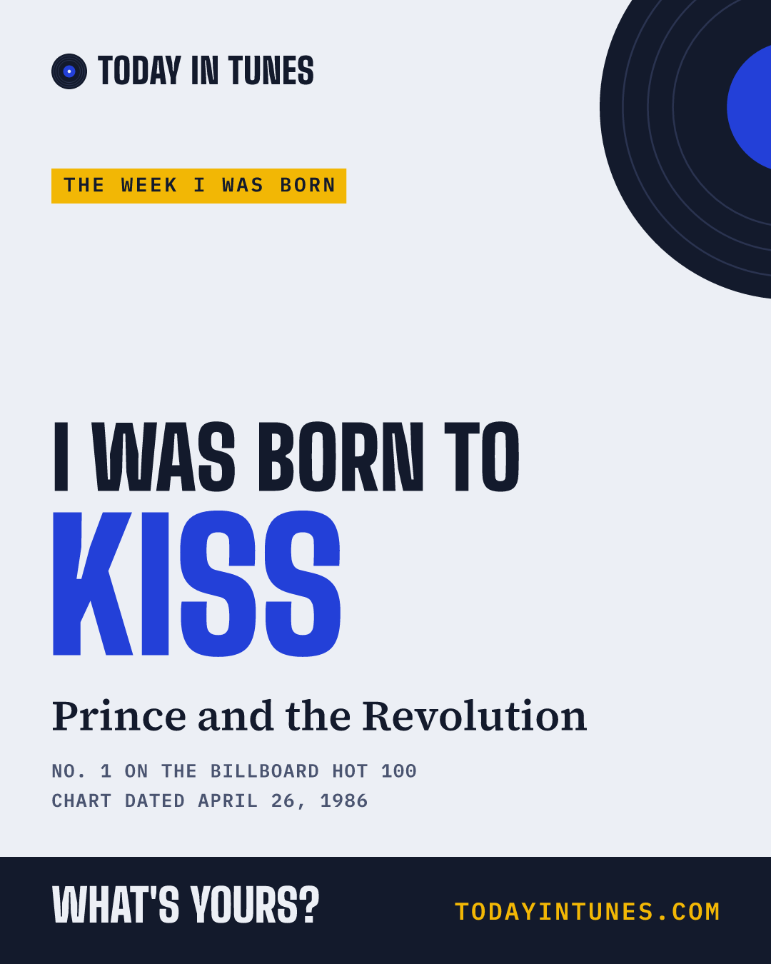 I was born to Kiss, by Prince and the Revolution