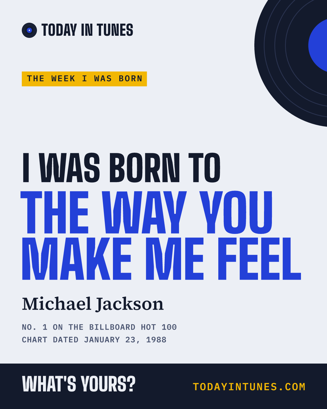 I was born to The Way You Make Me Feel, by Michael Jackson