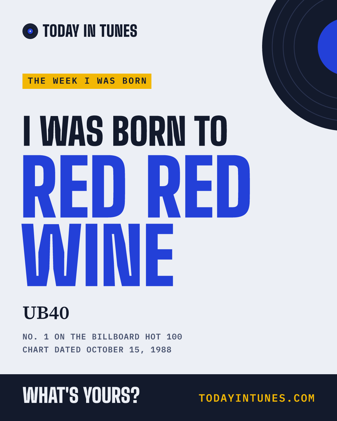 I was born to Red Red Wine, by UB40