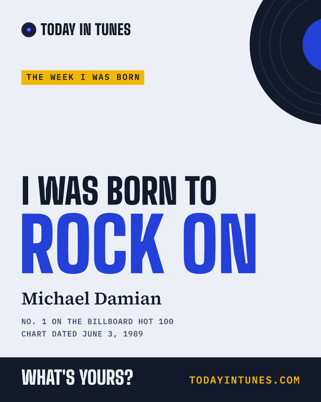 I was born to Rock On, by Michael Damian