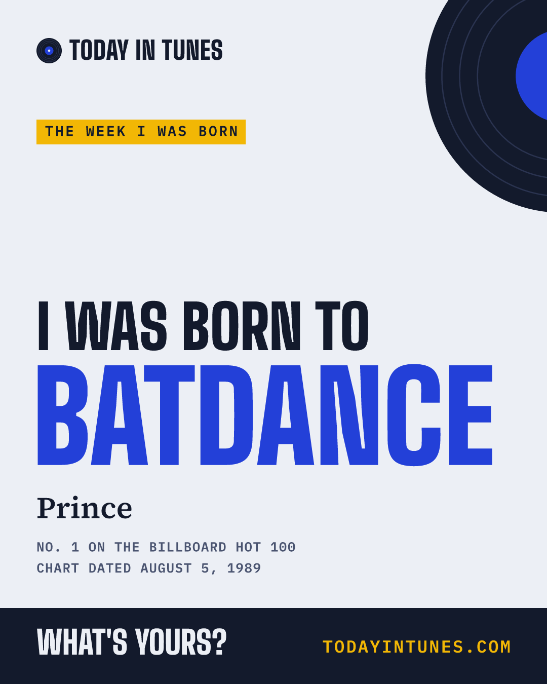 I was born to Batdance, by Prince