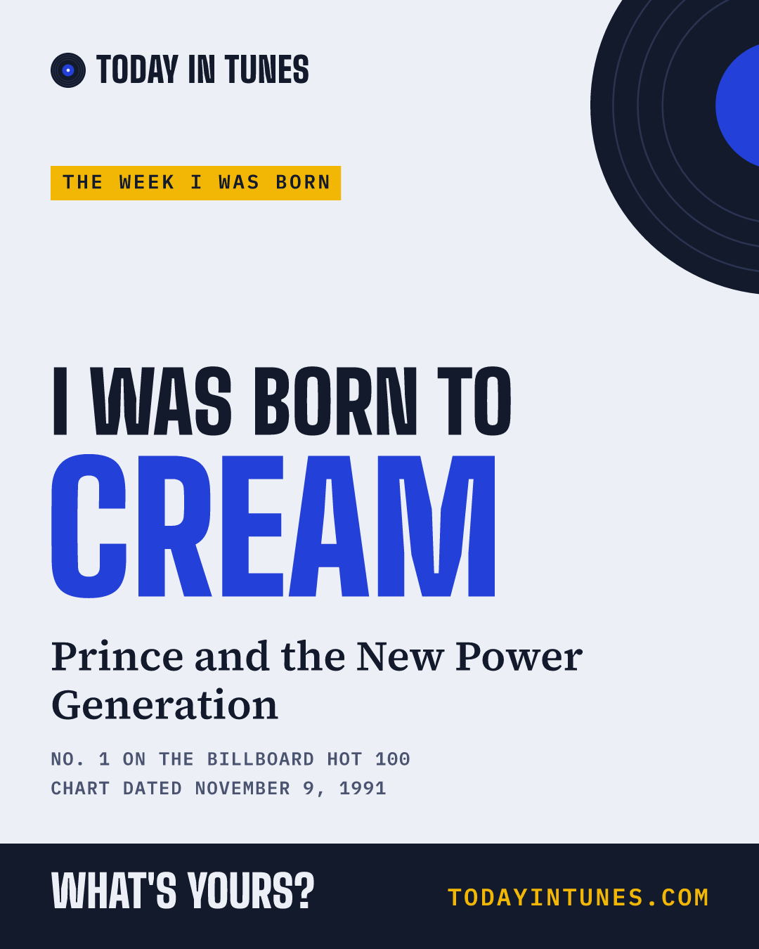 I was born to Cream, by Prince and the New Power Generation
