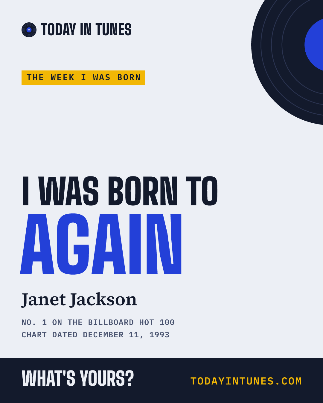 I was born to Again, by Janet Jackson