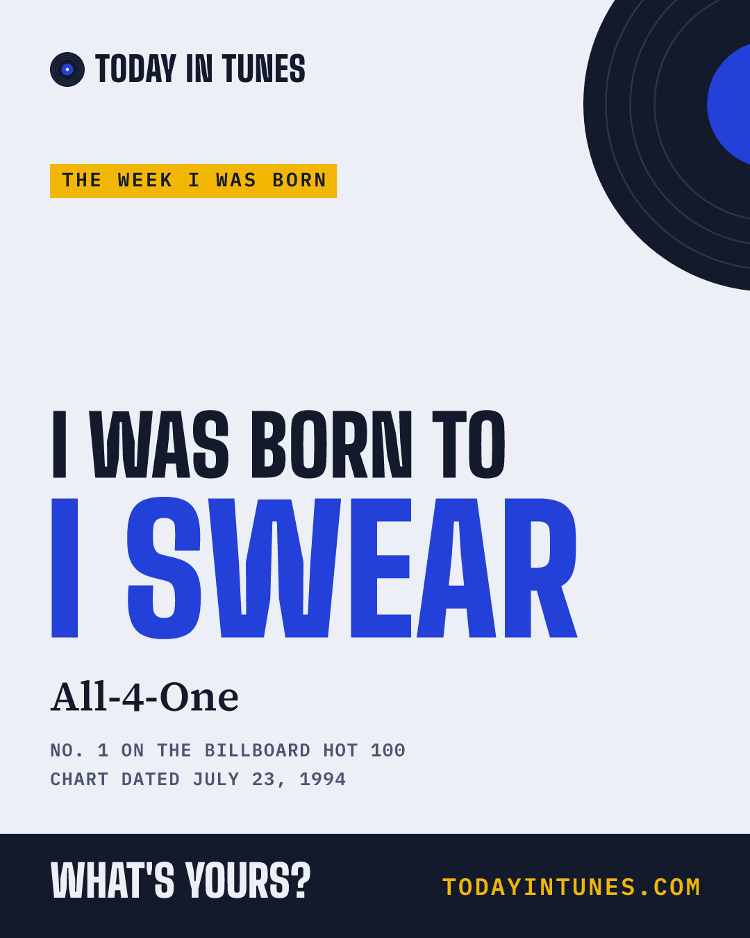 I was born to I Swear, by All-4-One