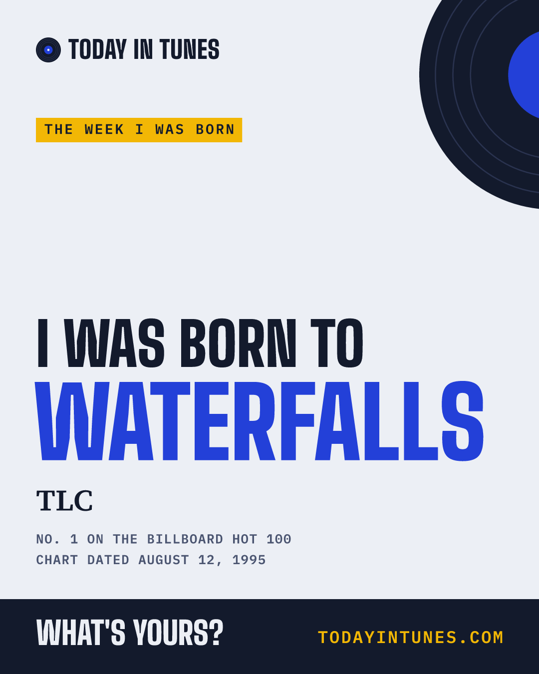 I was born to Waterfalls, by TLC