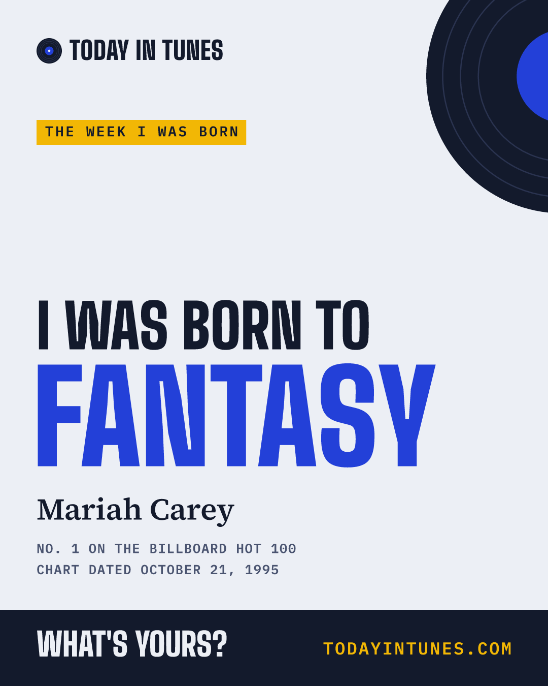 I was born to Fantasy, by Mariah Carey
