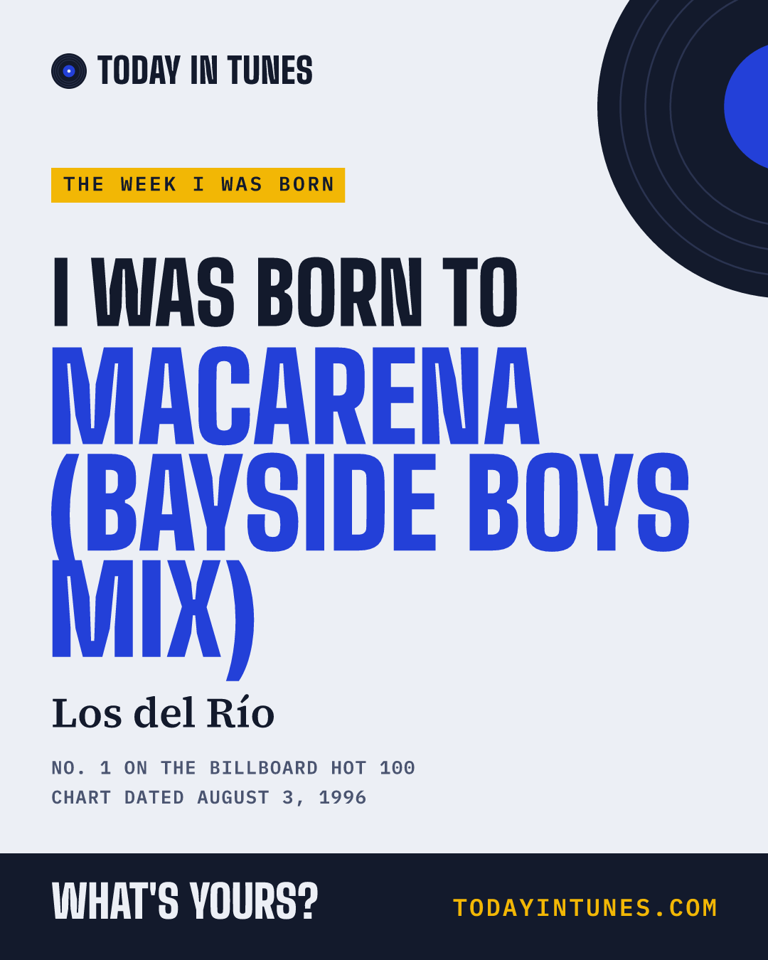 I was born to Macarena (Bayside Boys Mix), by Los del Río