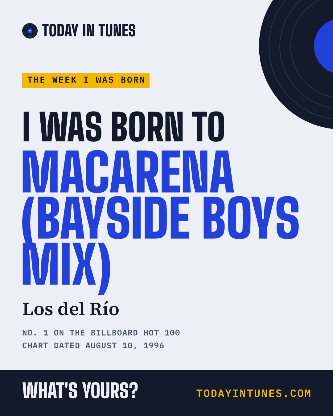 I was born to Macarena (Bayside Boys Mix), by Los del Río