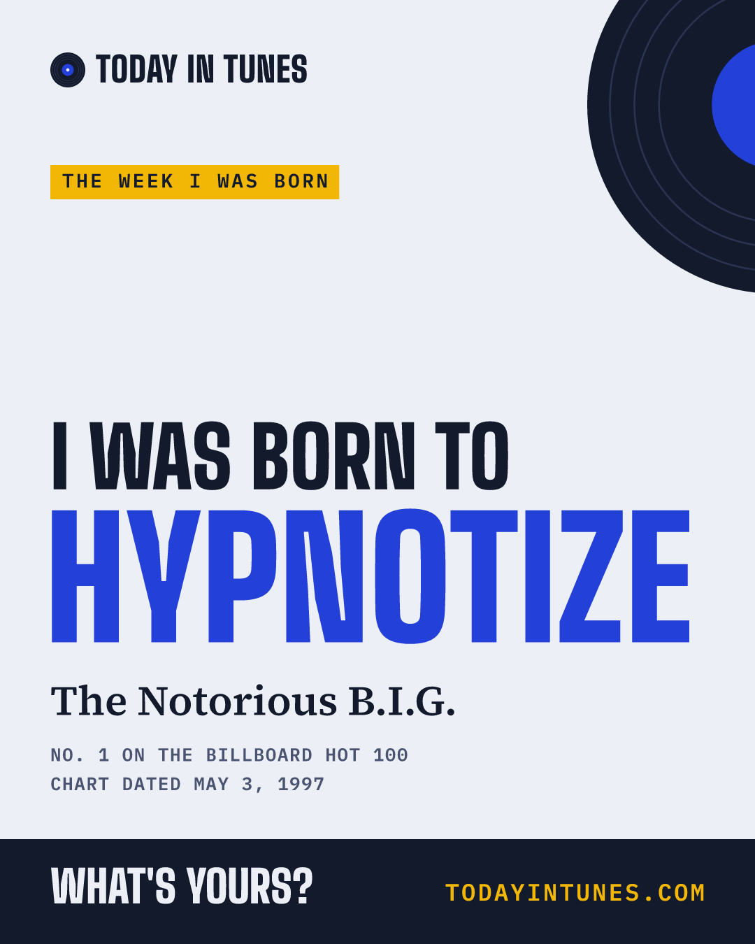 I was born to Hypnotize, by The Notorious B.I.G.