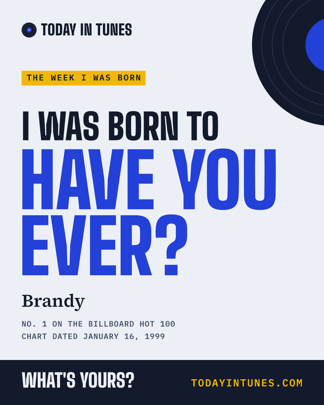 I was born to Have You Ever?, by Brandy