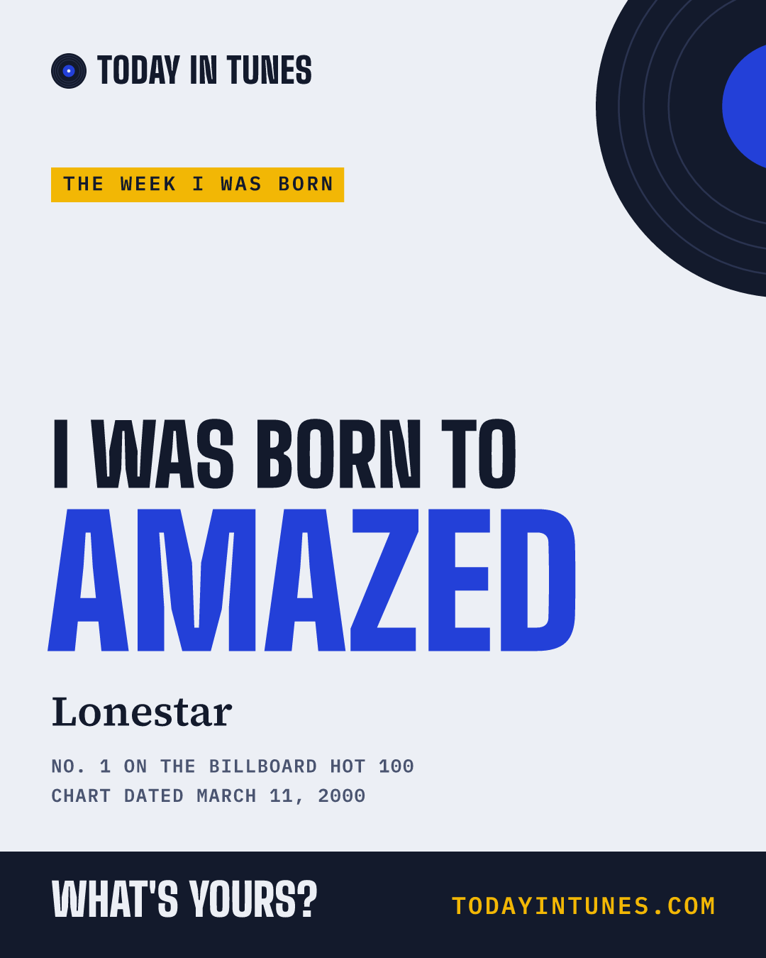 I was born to Amazed, by Lonestar