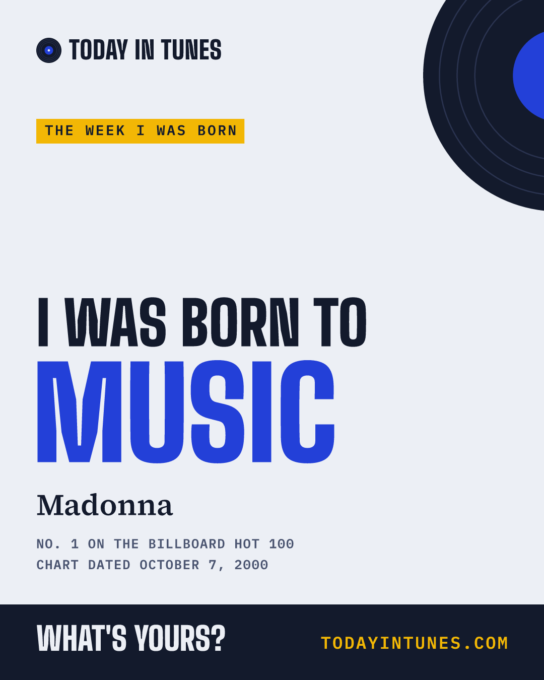 I was born to Music, by Madonna