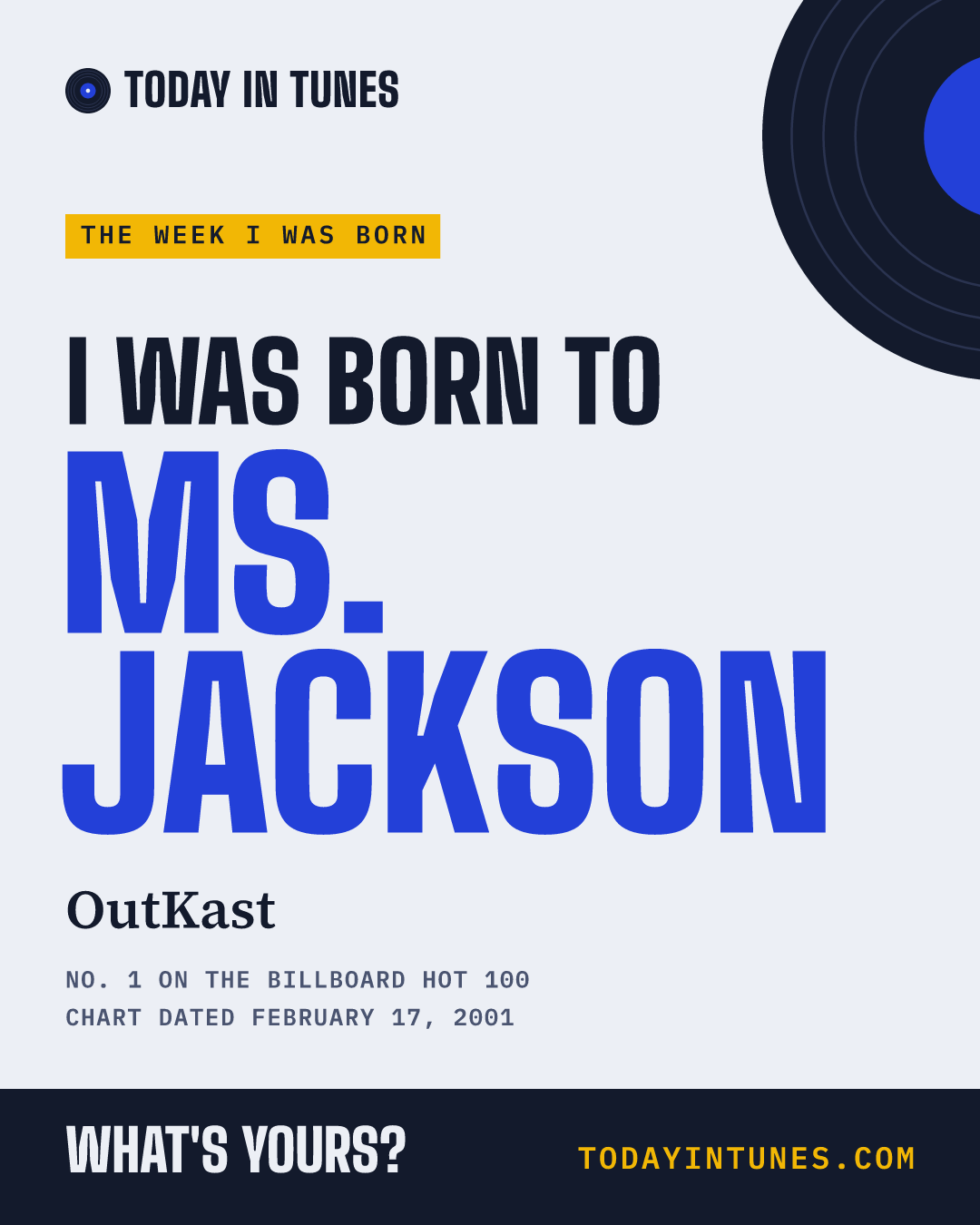 I was born to Ms. Jackson, by OutKast