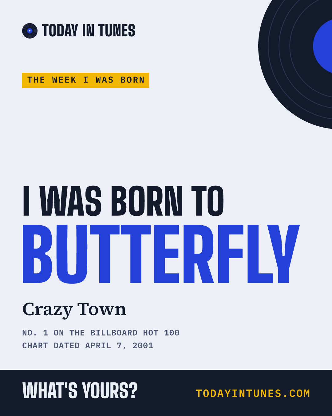I was born to Butterfly, by Crazy Town
