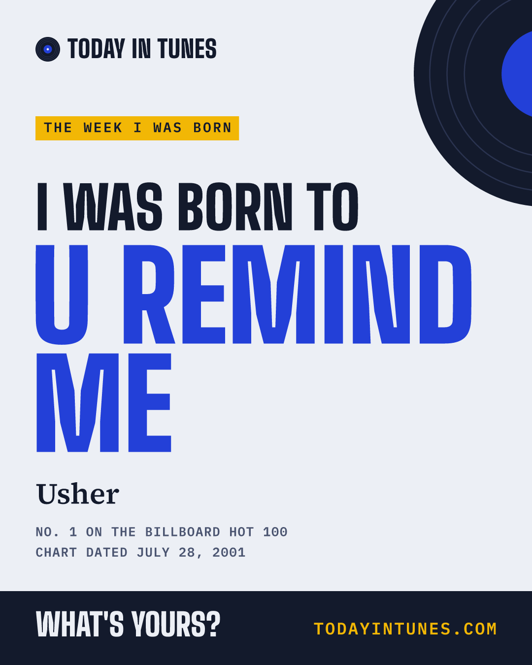 I was born to U Remind Me, by Usher
