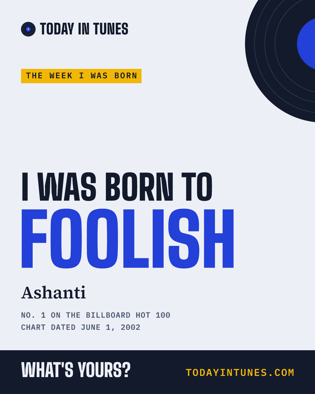 I was born to Foolish, by Ashanti