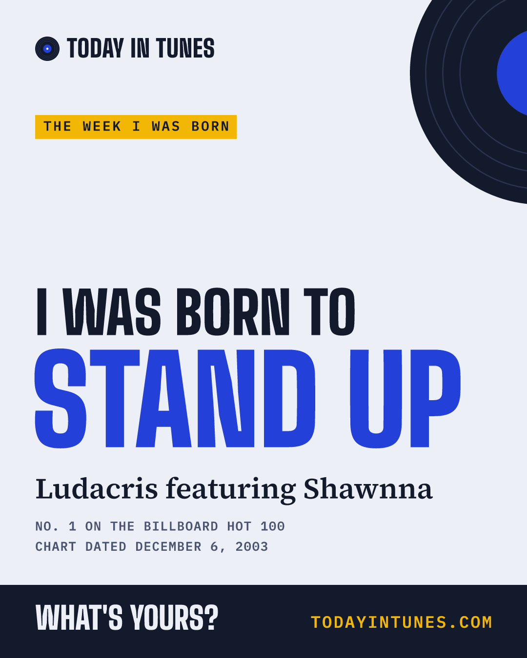 I was born to Stand Up, by Ludacris featuring Shawnna