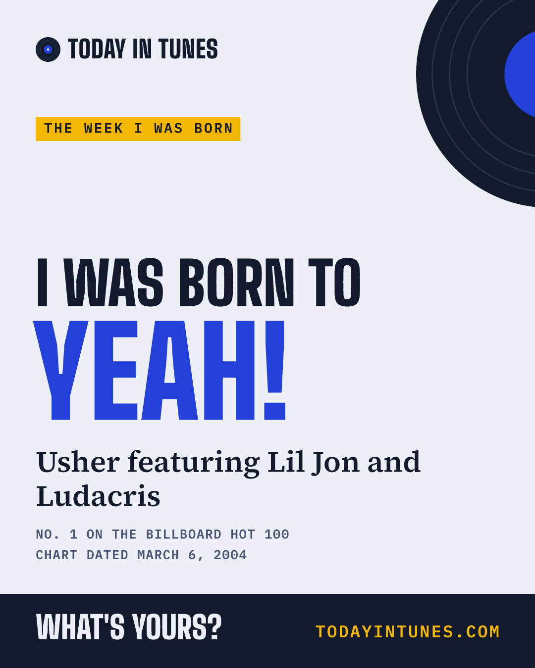 I was born to Yeah!, by Usher featuring Lil Jon and Ludacris