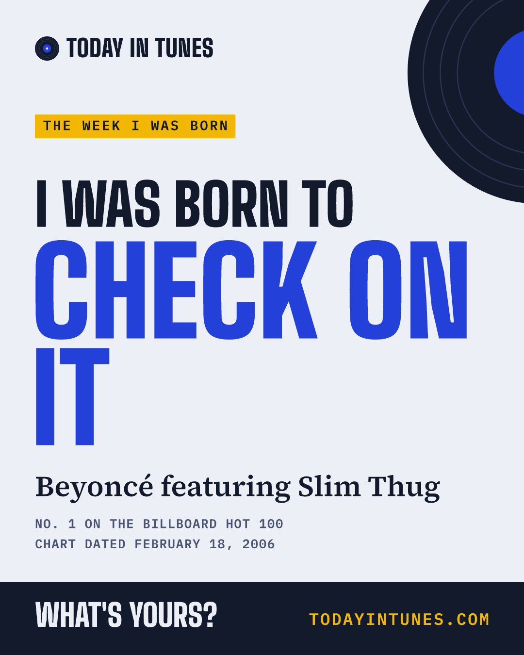 I was born to Check on It, by Beyoncé featuring Slim Thug
