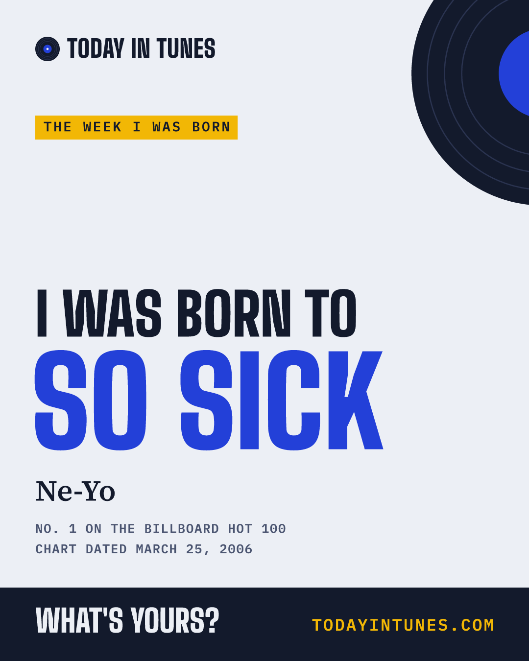 I was born to So Sick, by Ne-Yo