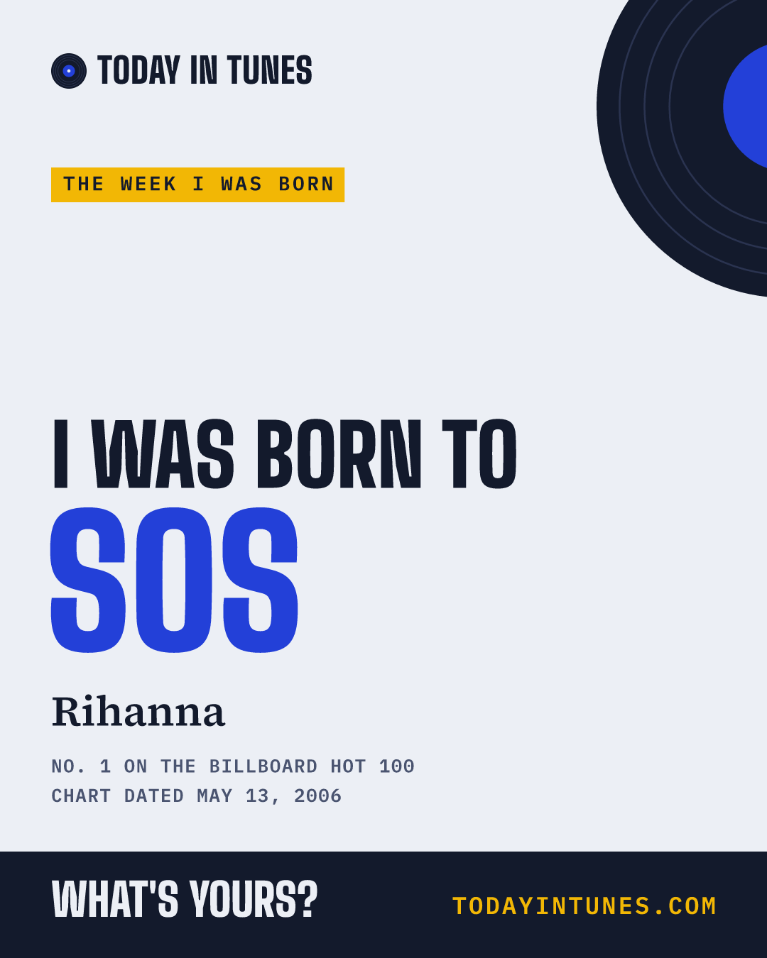 I was born to SOS, by Rihanna