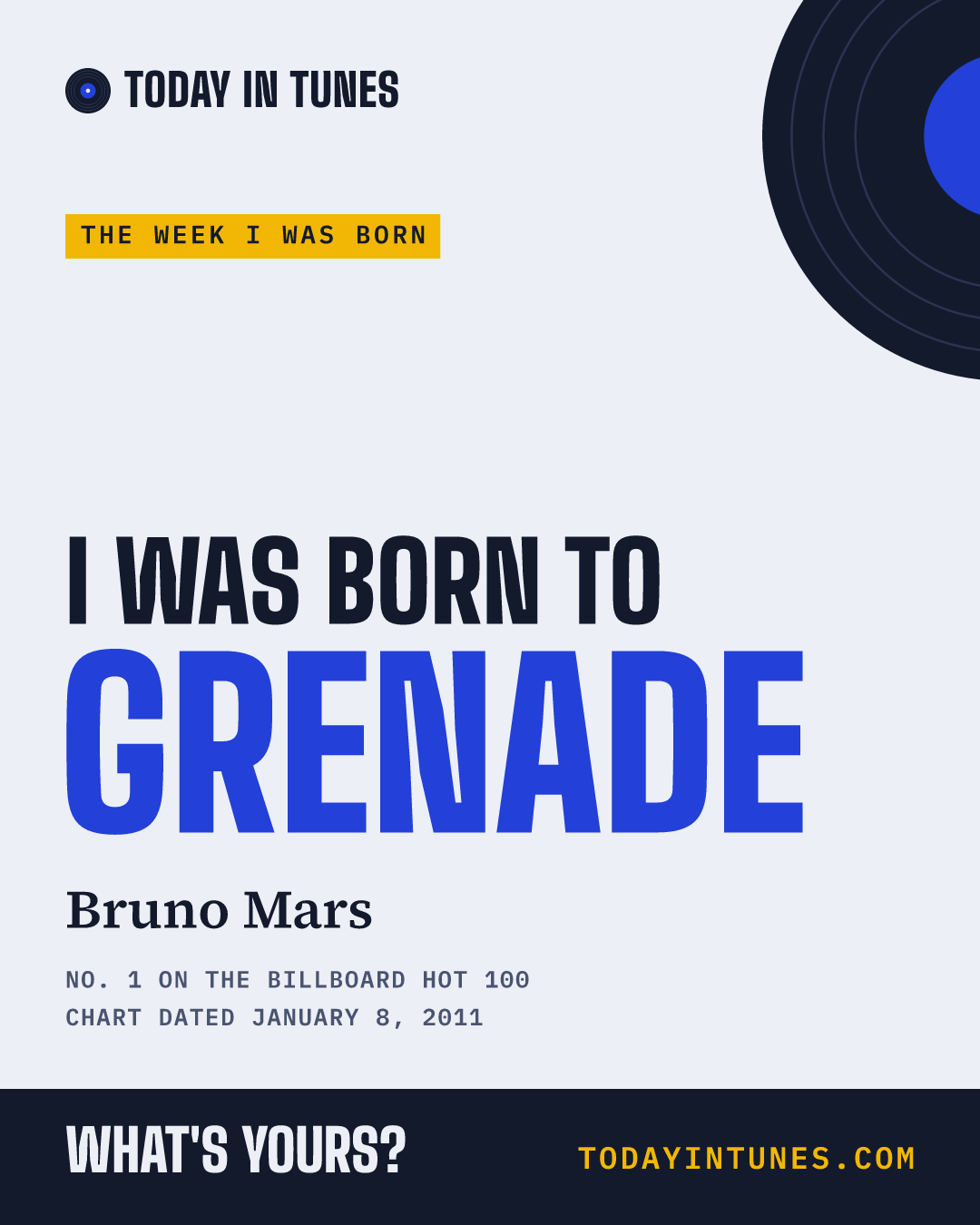 I was born to Grenade, by Bruno Mars
