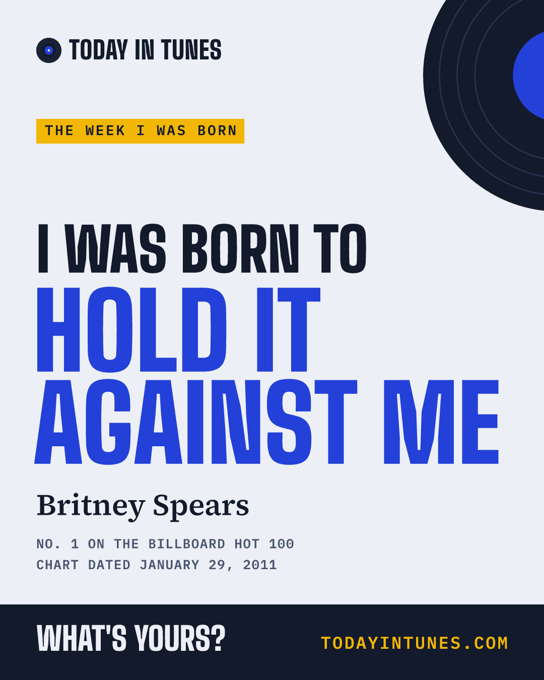 I was born to Hold It Against Me, by Britney Spears