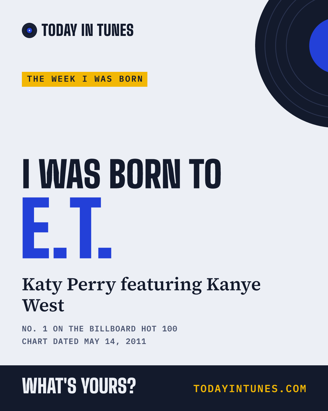 I was born to E.T., by Katy Perry featuring Kanye West