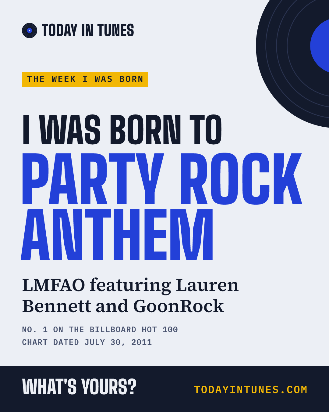 I was born to Party Rock Anthem, by LMFAO featuring Lauren Bennett and GoonRock