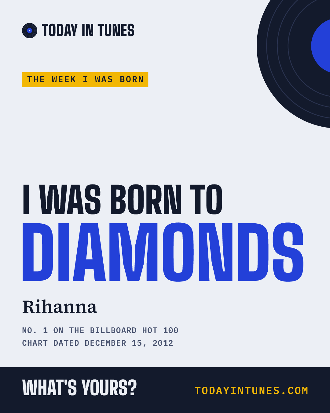 I was born to Diamonds, by Rihanna