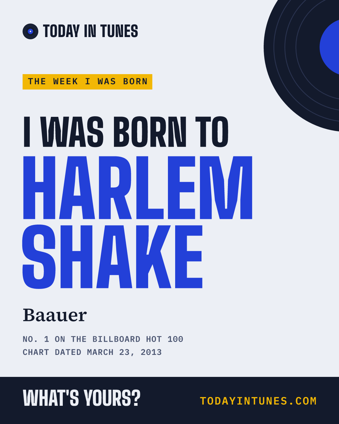 I was born to Harlem Shake, by Baauer