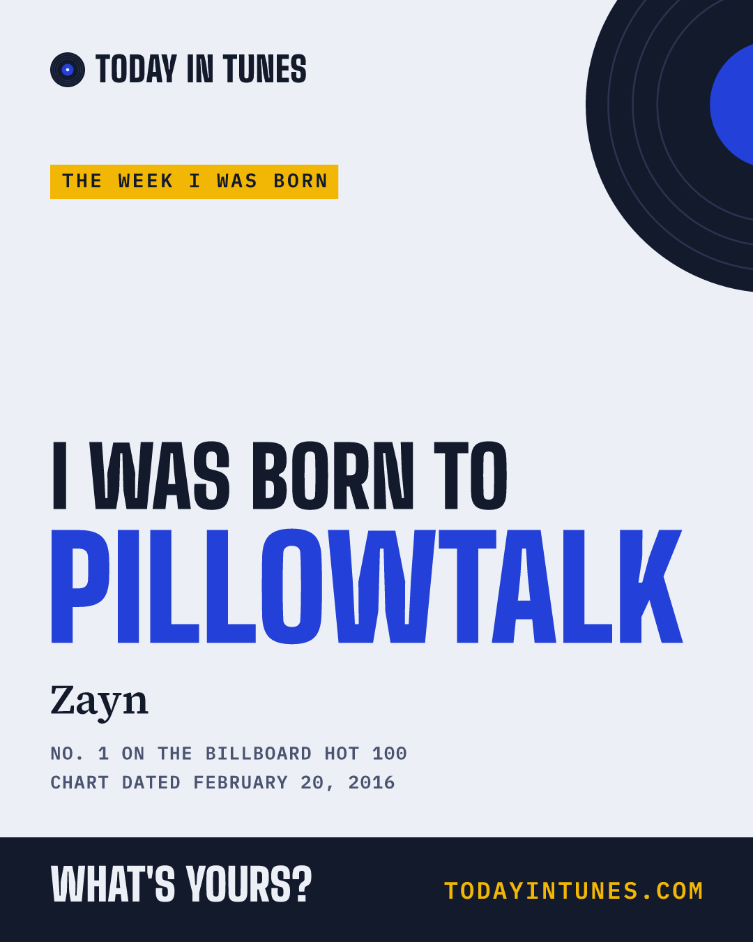 I was born to Pillowtalk, by Zayn