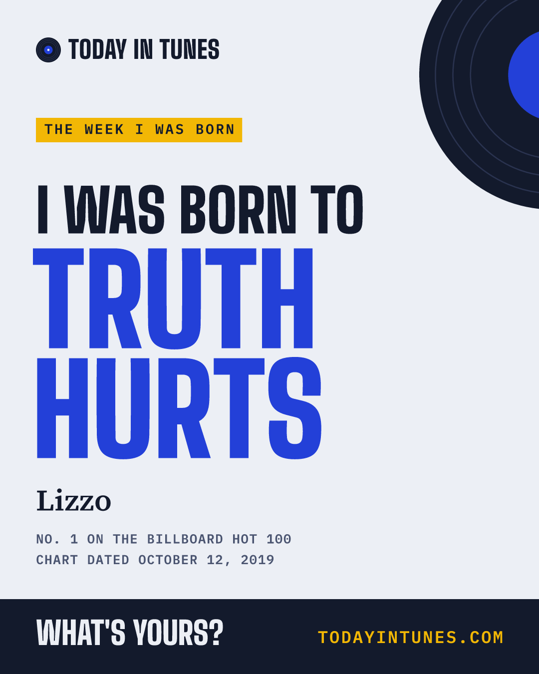 I was born to Truth Hurts, by Lizzo