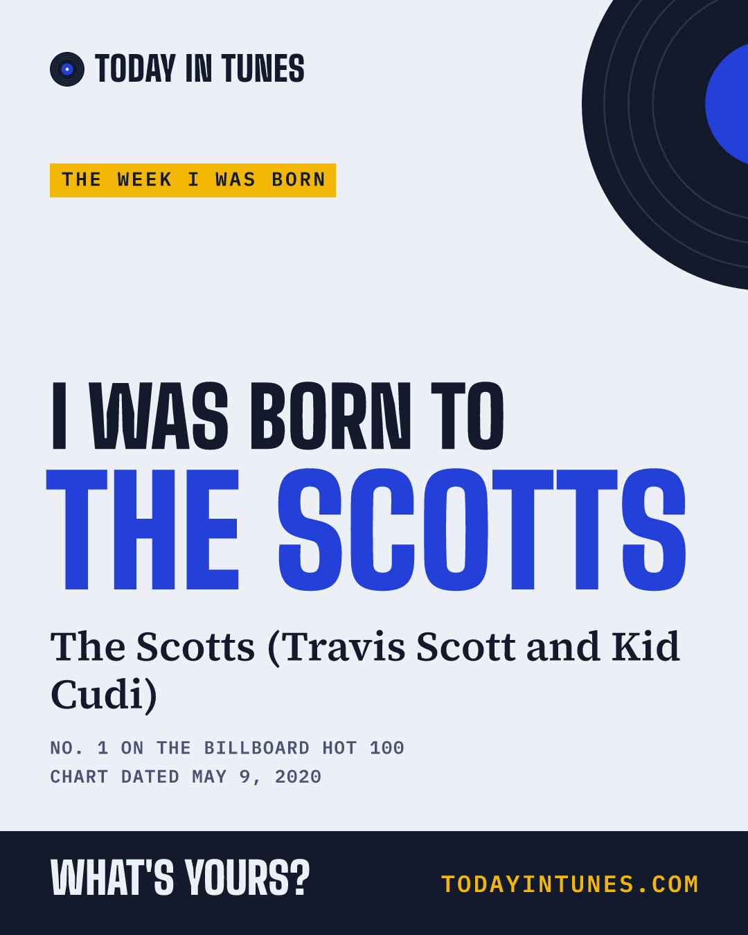 I was born to The Scotts, by The Scotts (Travis Scott and Kid Cudi)