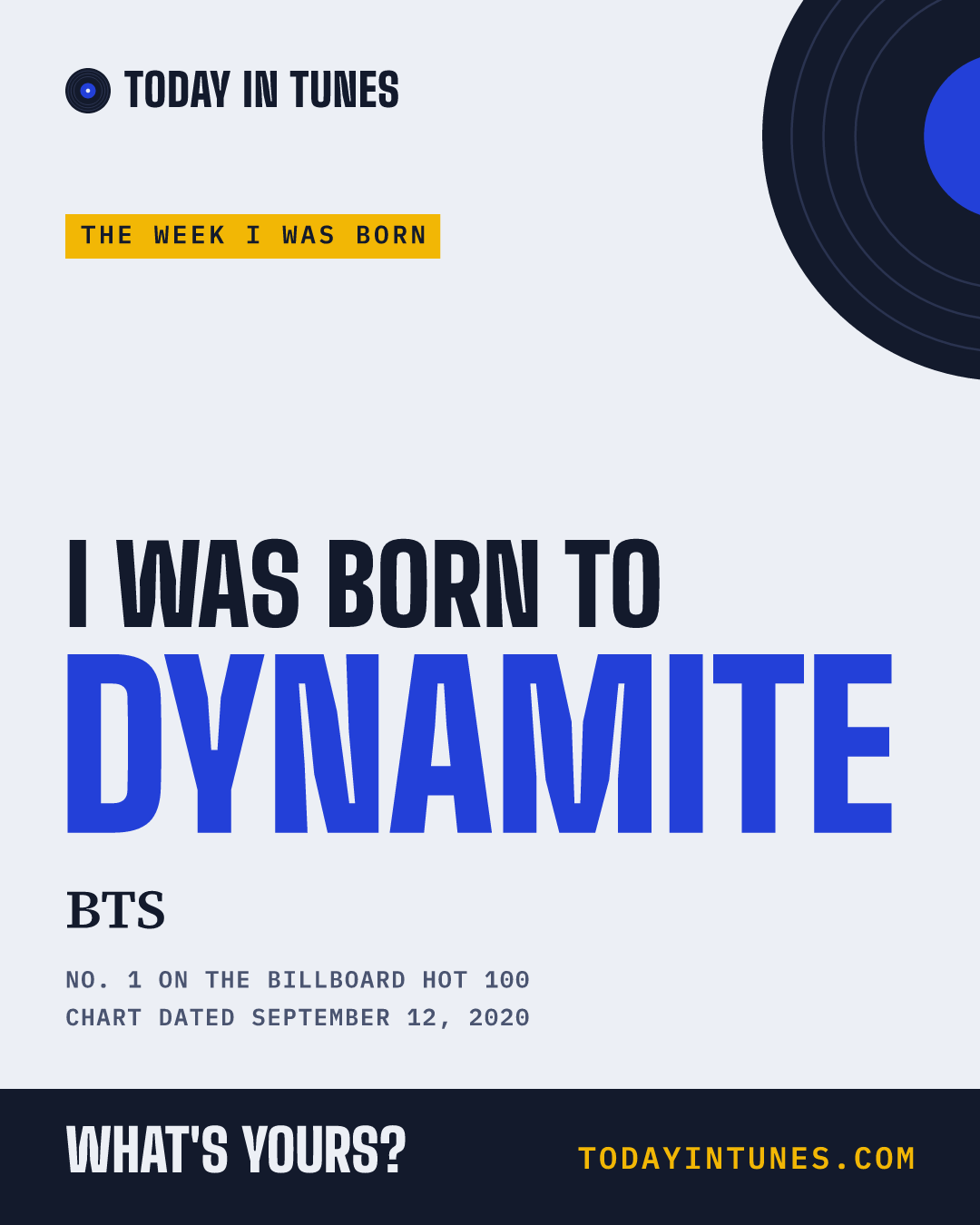 I was born to Dynamite, by BTS