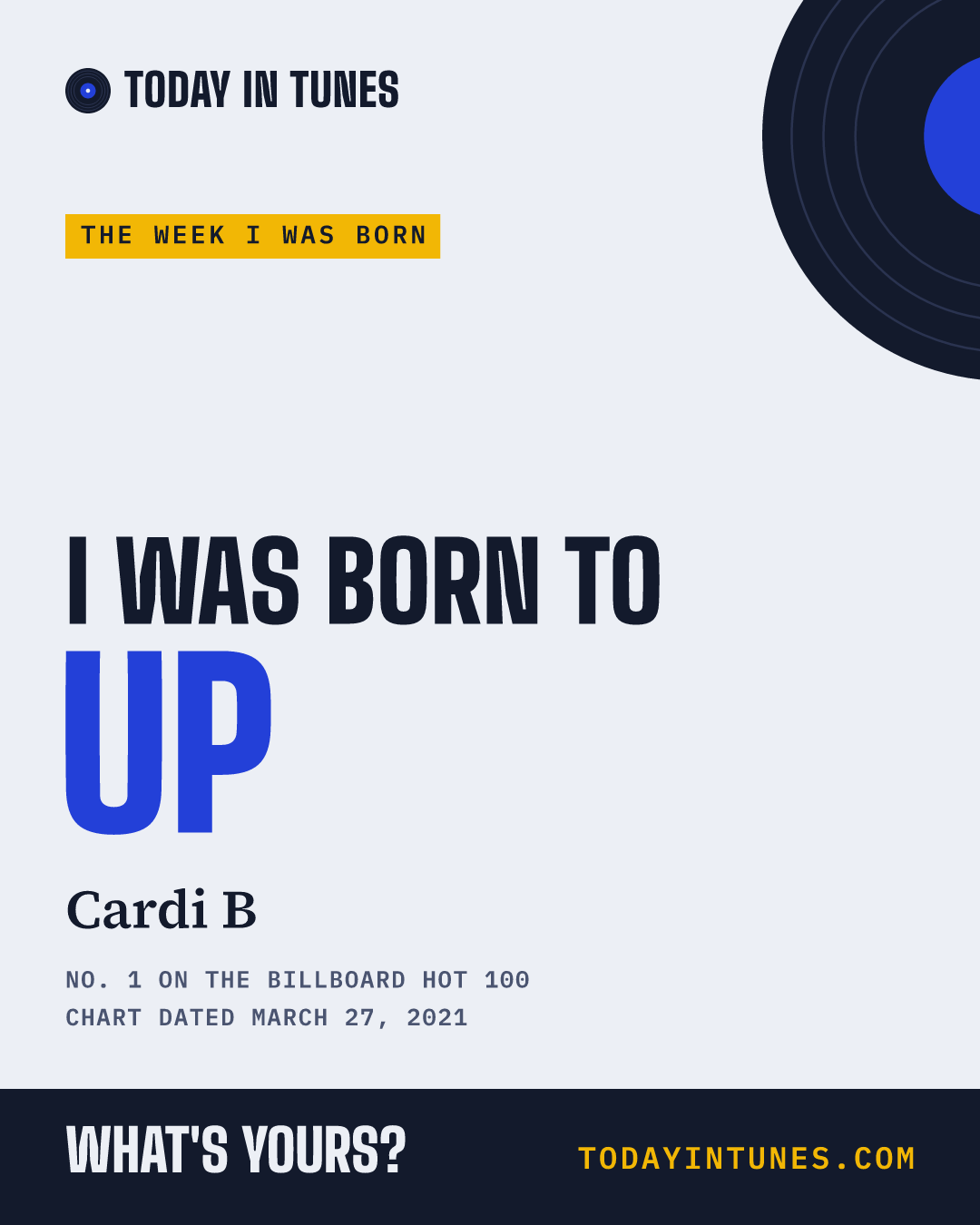 I was born to Up, by Cardi B